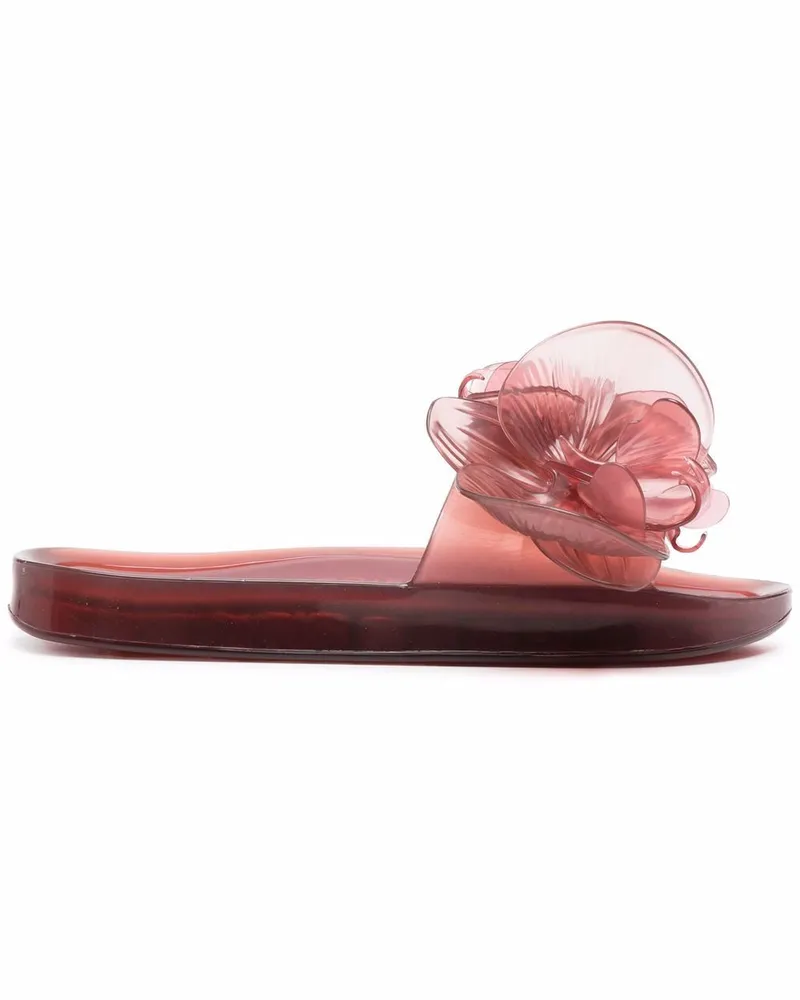 Y/PROJECT x Melissa flache Pantoletten mit Blumenapplikation - Rot Rot