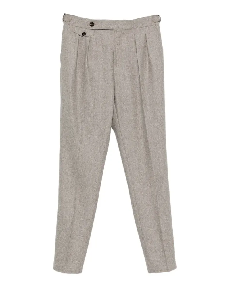 Brunello Cucinelli pleated straight-leg trousers - Grau Grau