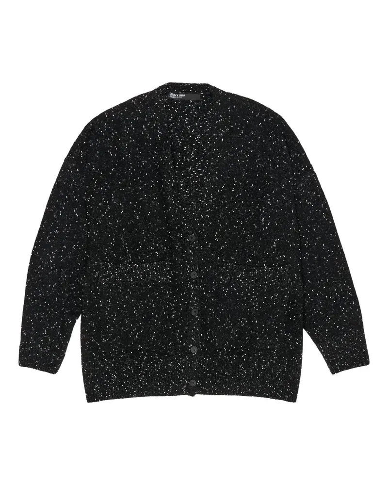 BIMBA Y LOLA Melierter Cardigan mit V-Ausschnitt - Schwarz Schwarz