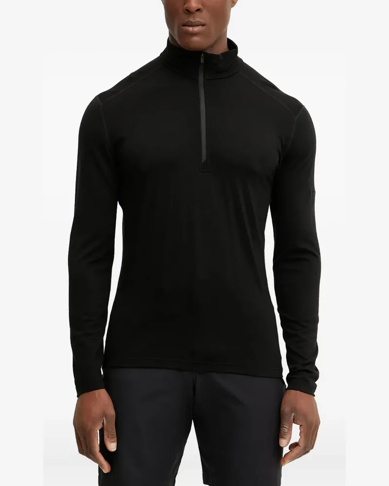 Icebreaker quarter-zip merinolwool top - Schwarz Schwarz