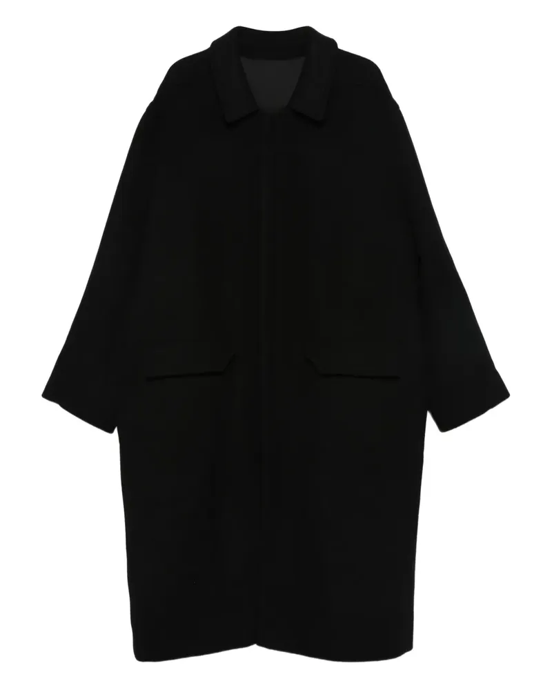 Rick Owens Einreihiger Mantel - Schwarz Schwarz