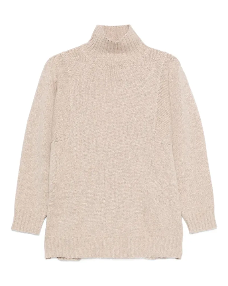 Max Mara Pullover mit Stehkragen - Nude Nude