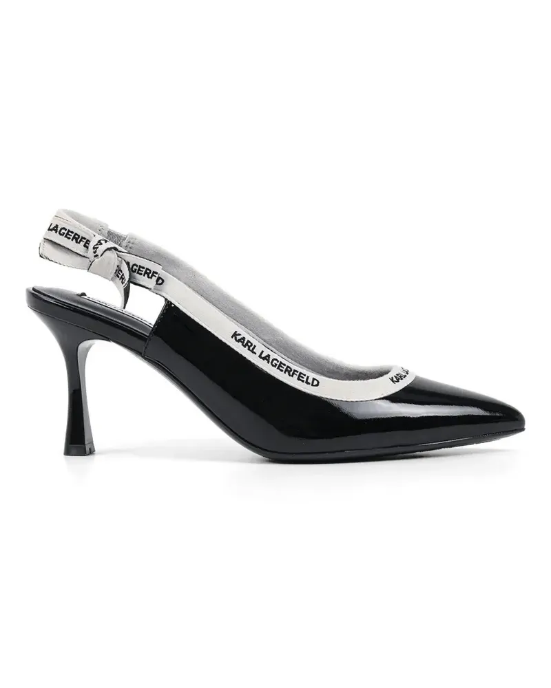 Karl Lagerfeld Sienna Pumps mit Logo-Riemen - Schwarz Schwarz