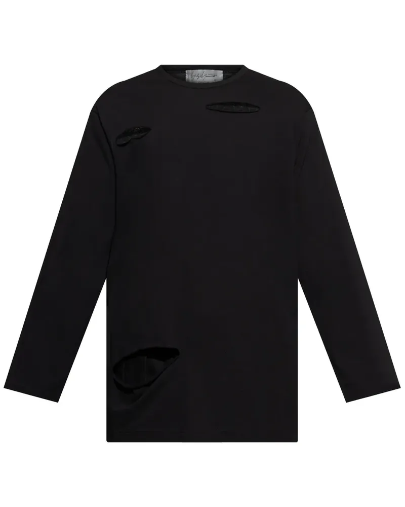 Yohji Yamamoto T-Shirt aus Jersey - Schwarz Schwarz