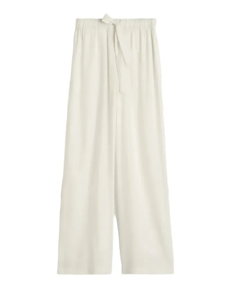 Totême tie-waist trousers - Weiß Weiß