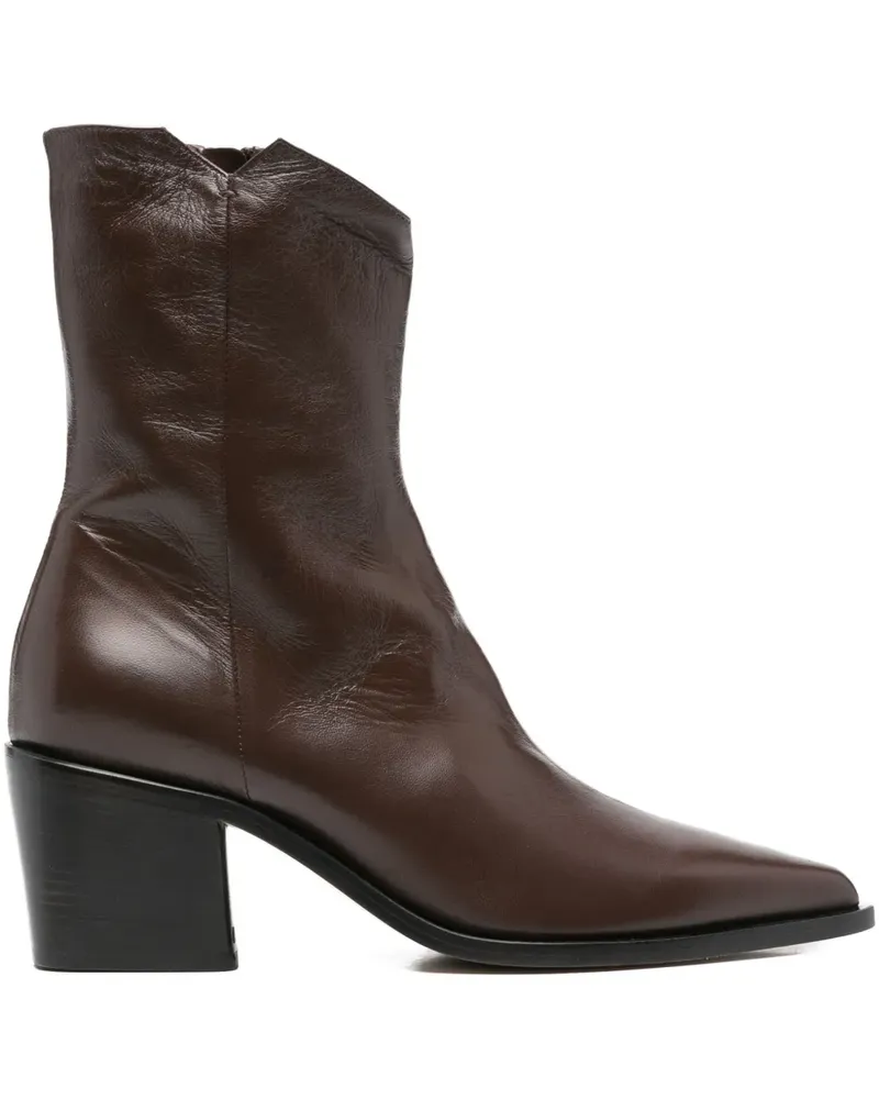 POMME D'OR 60mm Juliette pointed-toe ankle boots - Braun Braun