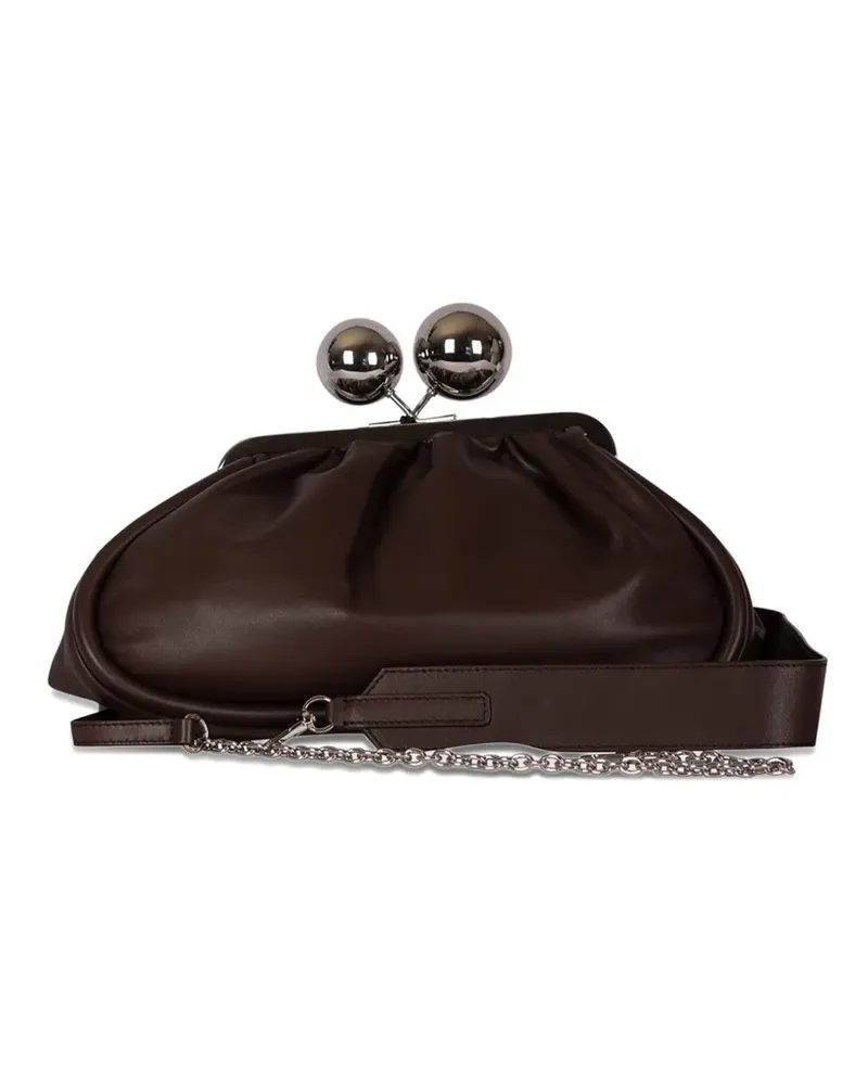 Max Mara Clutch mit Kugeldetail - Braun Braun