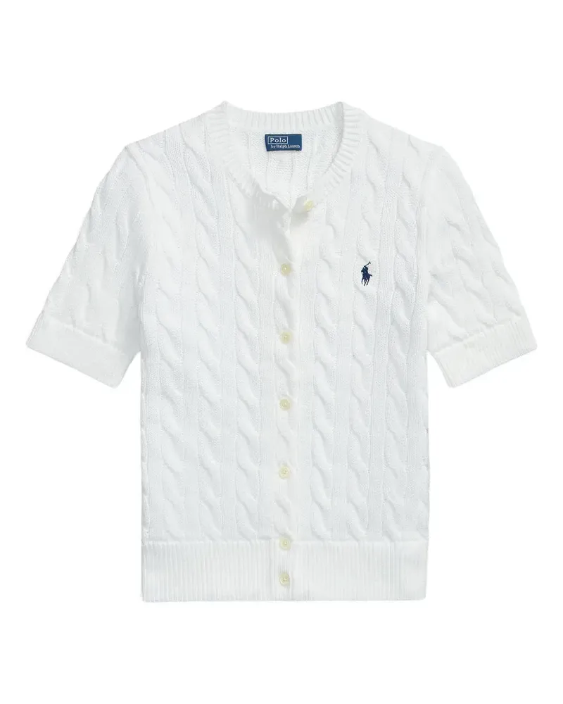 Ralph Lauren Cardigan mit Zopfmuster - Weiß Weiß
