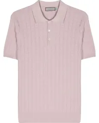 Canali Gestricktes Poloshirt Rosa