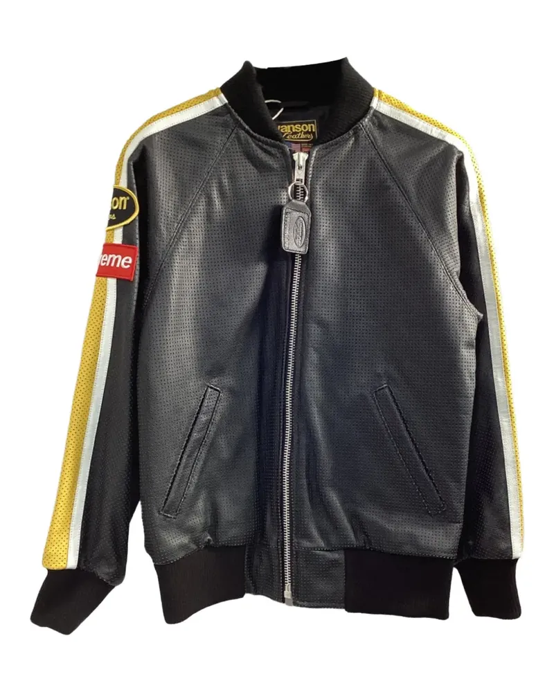 Supreme Being x Vanson perforated bomber jacket - Schwarz Schwarz
