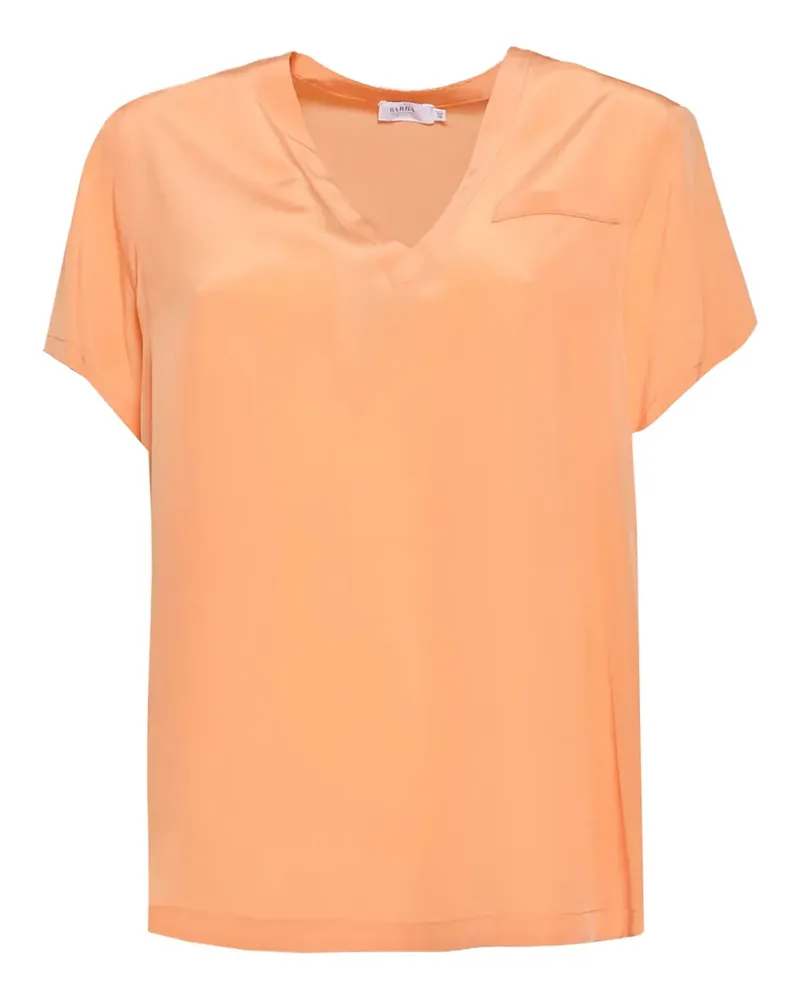BARBA Bluse mit V-Ausschnitt - Orange Orange