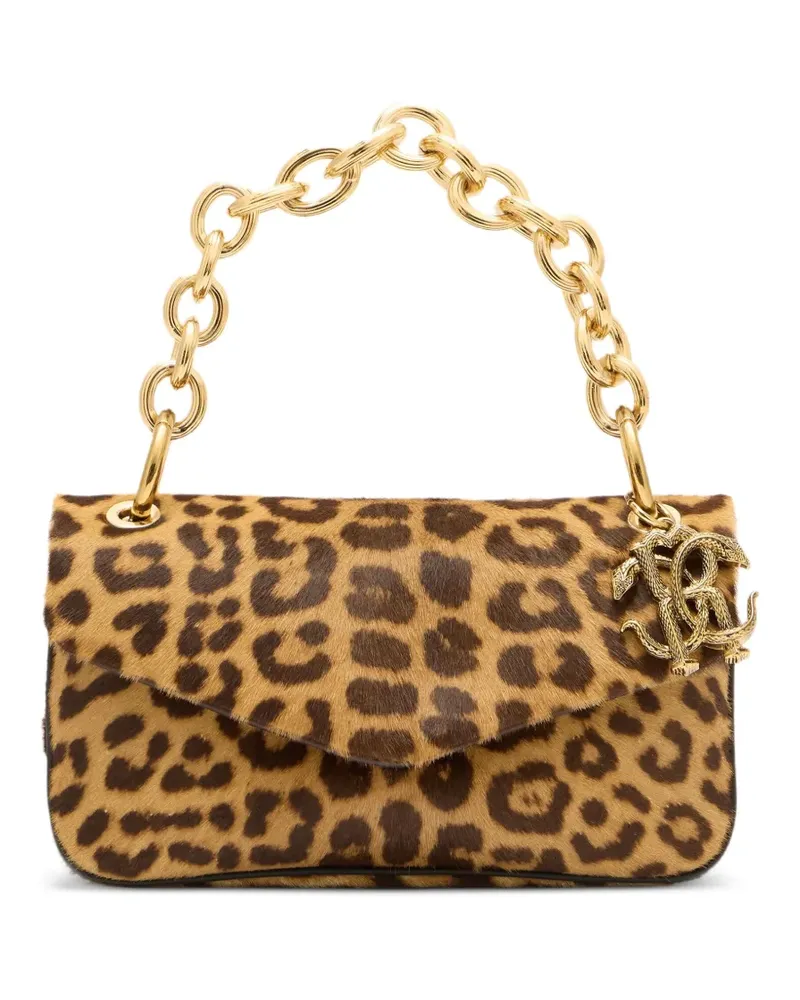 Roberto Cavalli Umhängetasche mit Leoparden-Print - Braun Braun