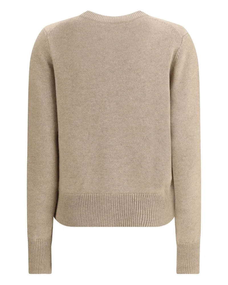 extreme cashmere N°435 Strickkleid mit Lammknöpfen - Braun Braun