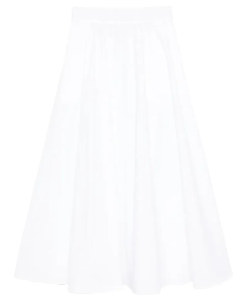 P.A.R.O.S.H. P.A.R.O H. elastic-waist midi skirt - Weiß Weiß