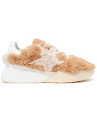 Stella McCartney Sneakers aus Fleece-Textur Nude