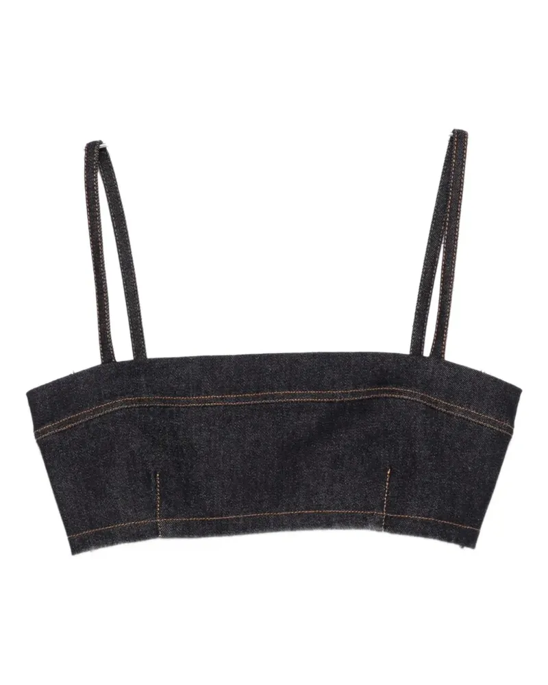 Jacquemus Cropped-Jeanstop - Blau Blau