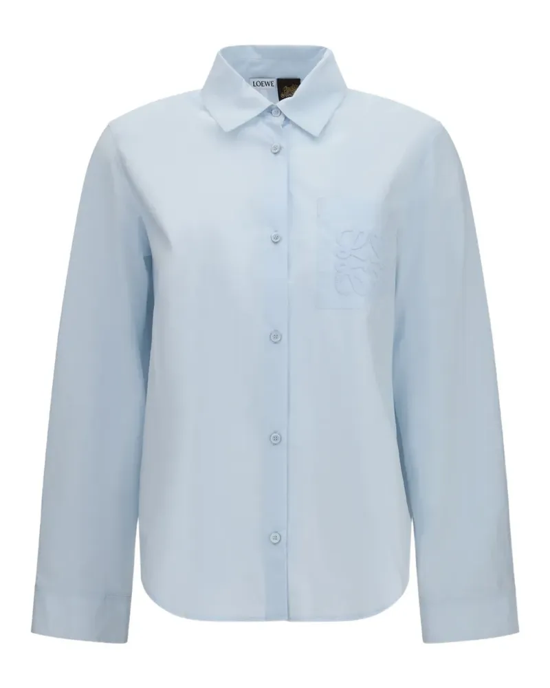 Loewe Anagram-embroidered shirt - Blau Blau