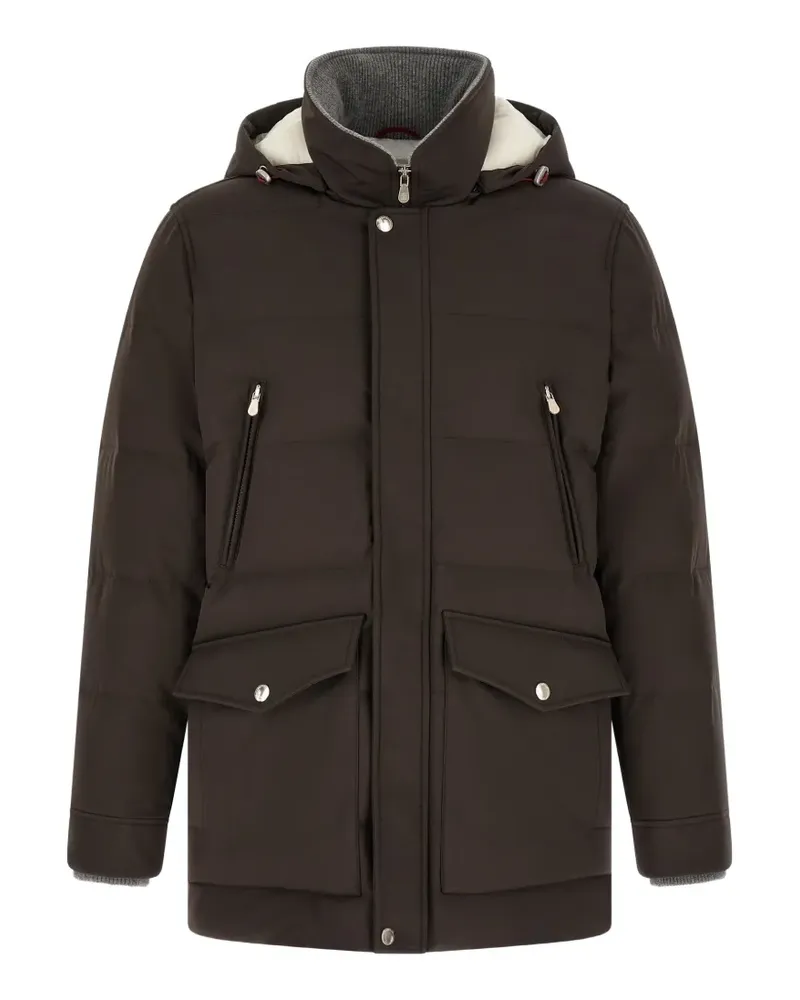 Brunello Cucinelli quilted hooded parka - Braun Braun