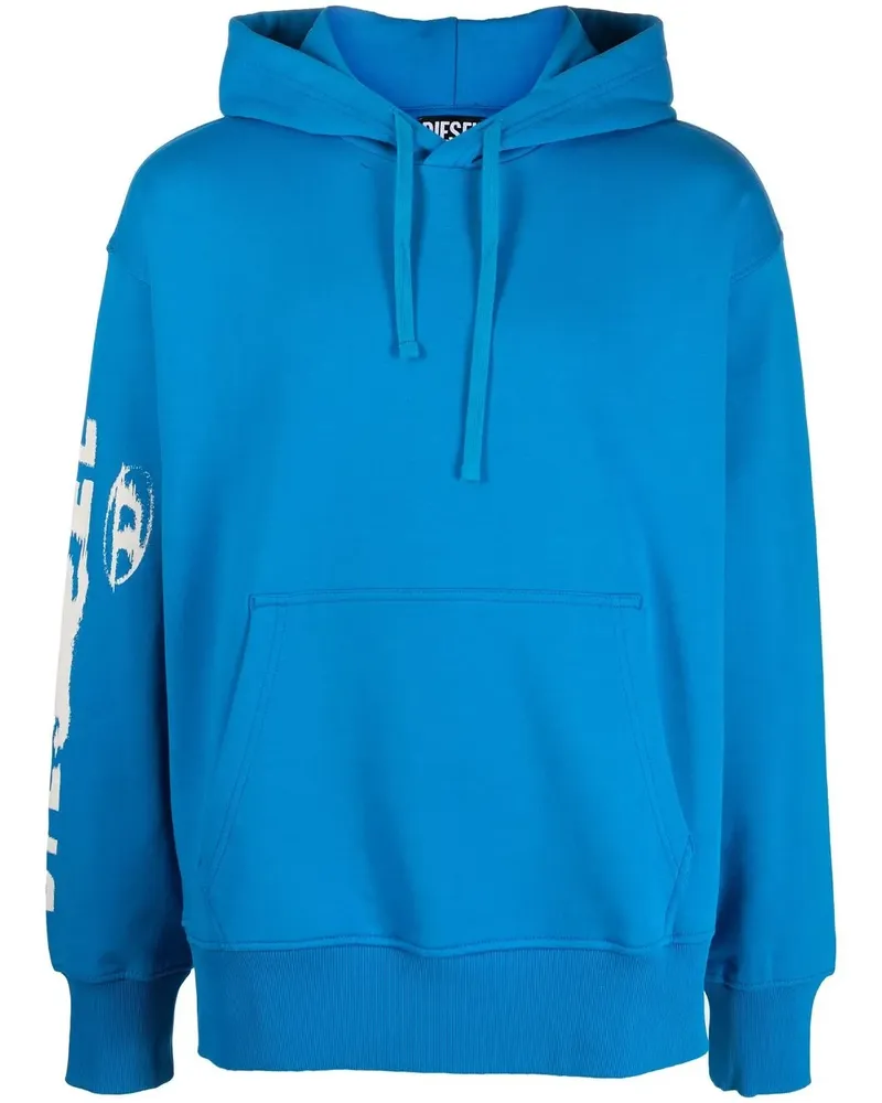 Diesel Hoodie mit grafischem Print - Blau Blau