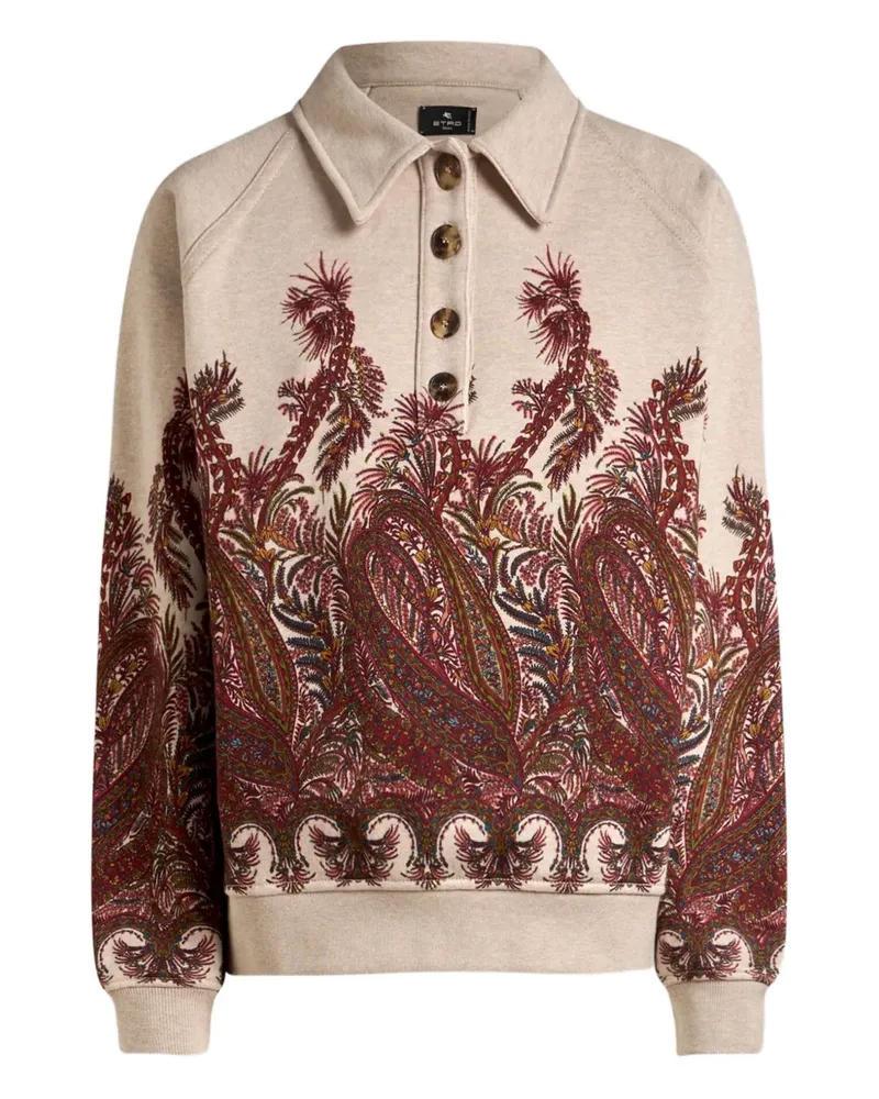 Etro Poloshirt mit Paisley-Print - Nude Nude