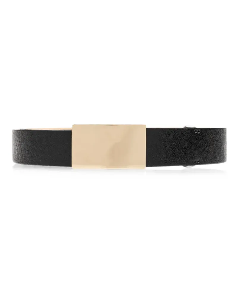 Victoria Beckham Portofino leather buckle belt - Schwarz Schwarz