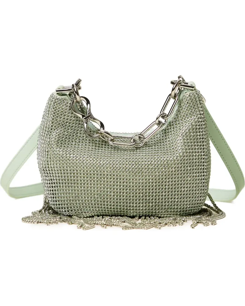Twin-Set Chain Schultertasche mit Quasten - Grün Grün