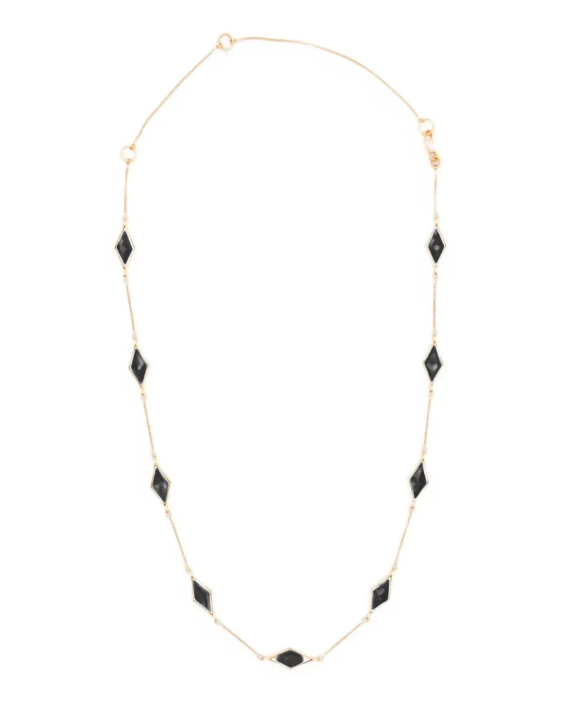 Jil Sander mirror-effect argyle necklace - Gold Gold