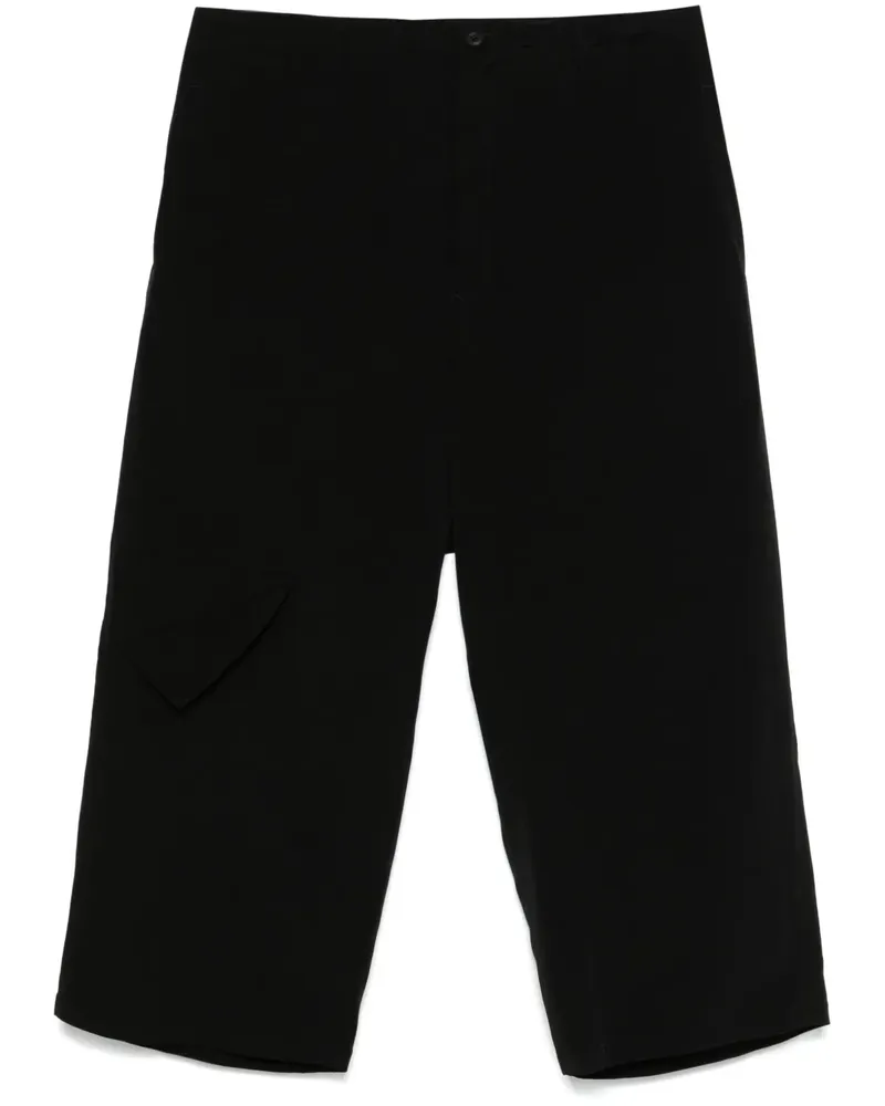 Yohji Yamamoto Klassische Cropped-Hose - Schwarz Schwarz