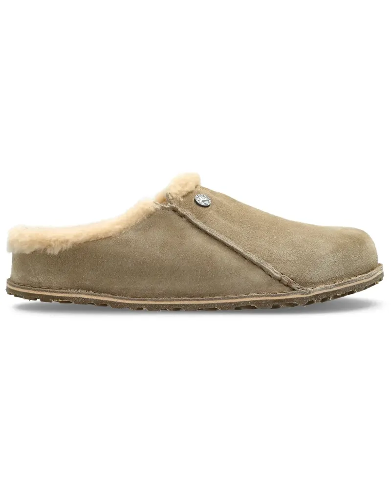 Birkenstock Zermatt Sandalen mit Shearling-Besatz - Nude Nude