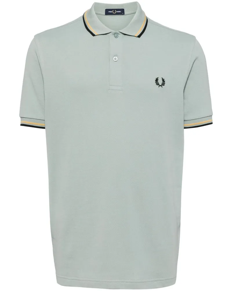 Fred Perry Poloshirt mit Logo-Stickerei - Grün Grün