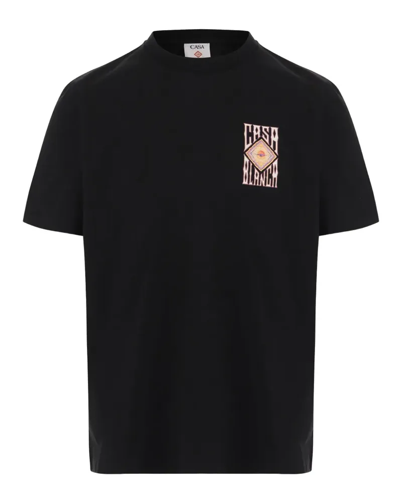 Casablanca Paris Hermons T-Shirt mit Mirage-Print - Schwarz Schwarz
