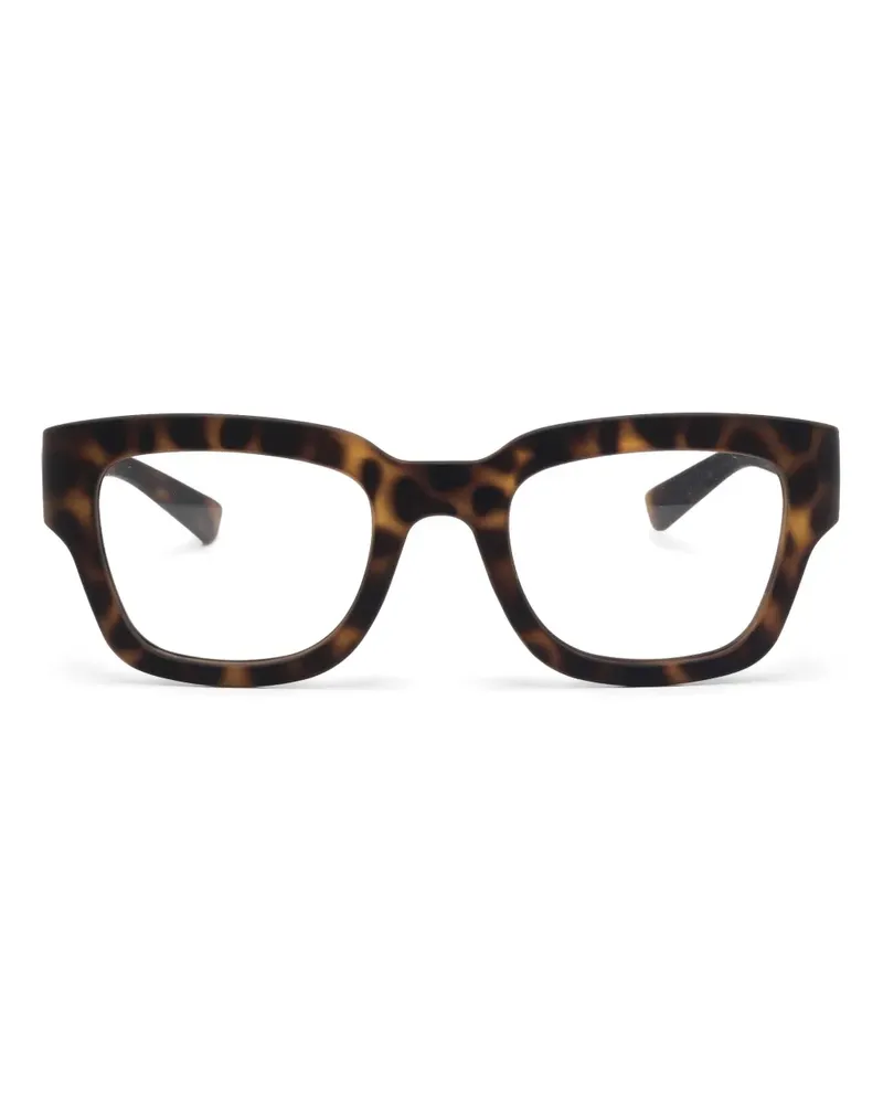 Gucci Brille mit eckigem Gestell - Braun Braun