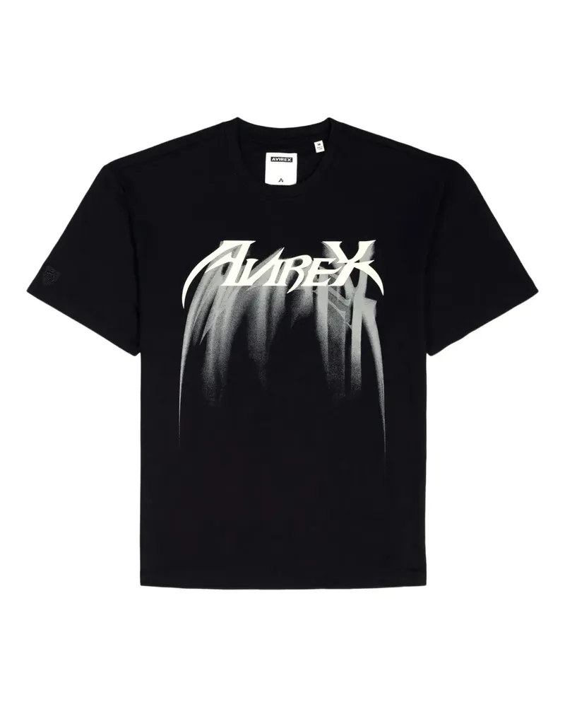 Avirex T-Shirt mit Logo - Schwarz Schwarz