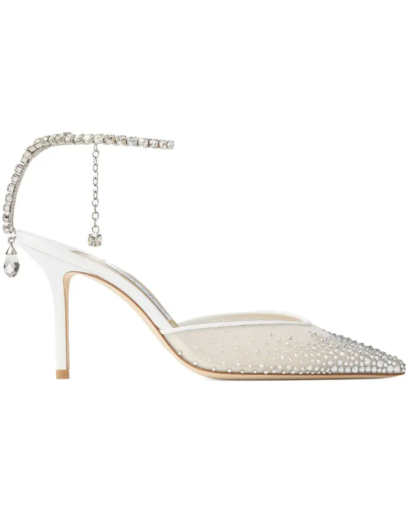 Jimmy Choo Saeda Pumps 85mm - Weiß Weiß