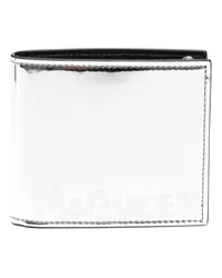 Alexander McQueen McQueen Graffiti Portemonnaie Silber