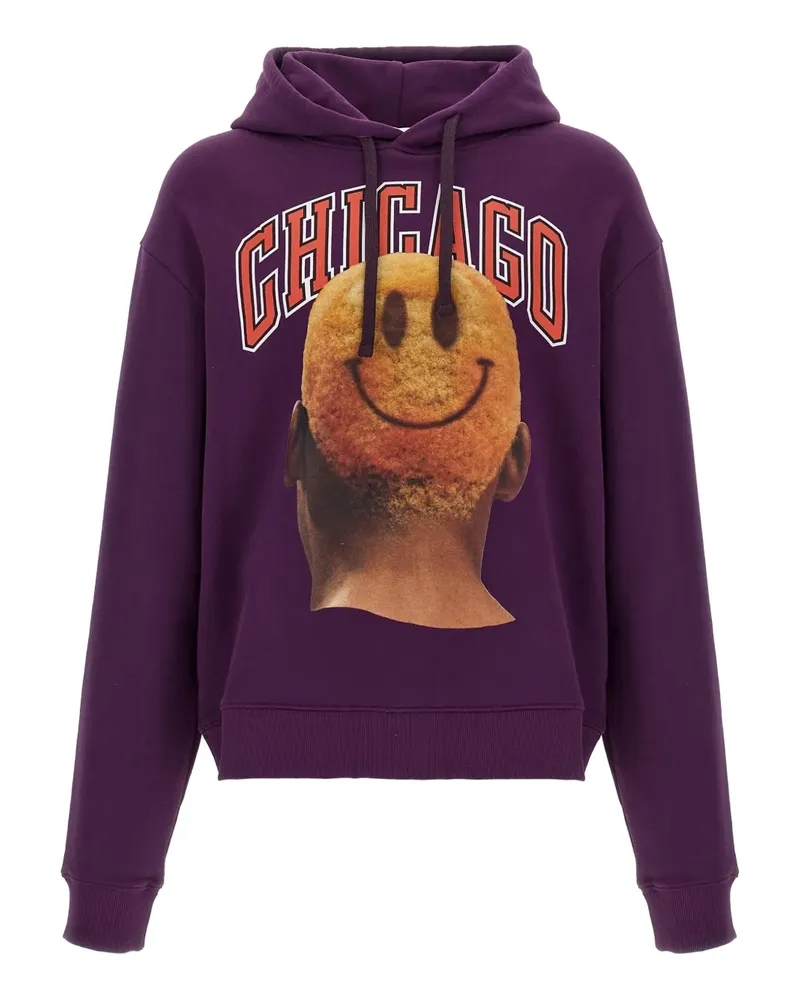 IH NOM UH NIT Chicago - Smile printed hoodie - Violett Violett