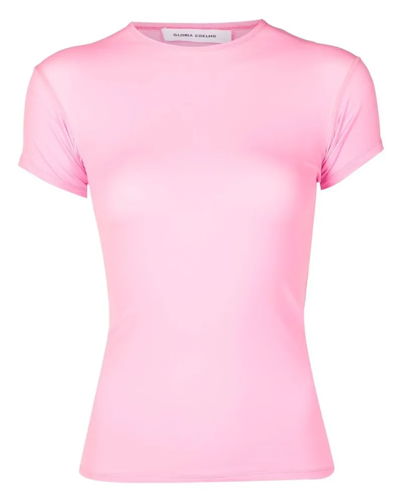 Gloria Coelho T-Shirt mit rundem Ausschnitt - Rosa Rosa