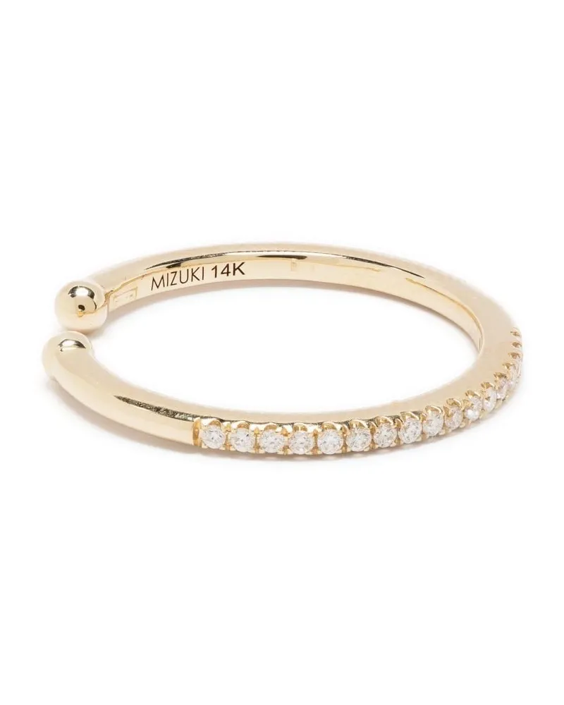 MIZUKI 14kt Gelbgoldarmspange mit Diamanten Gold