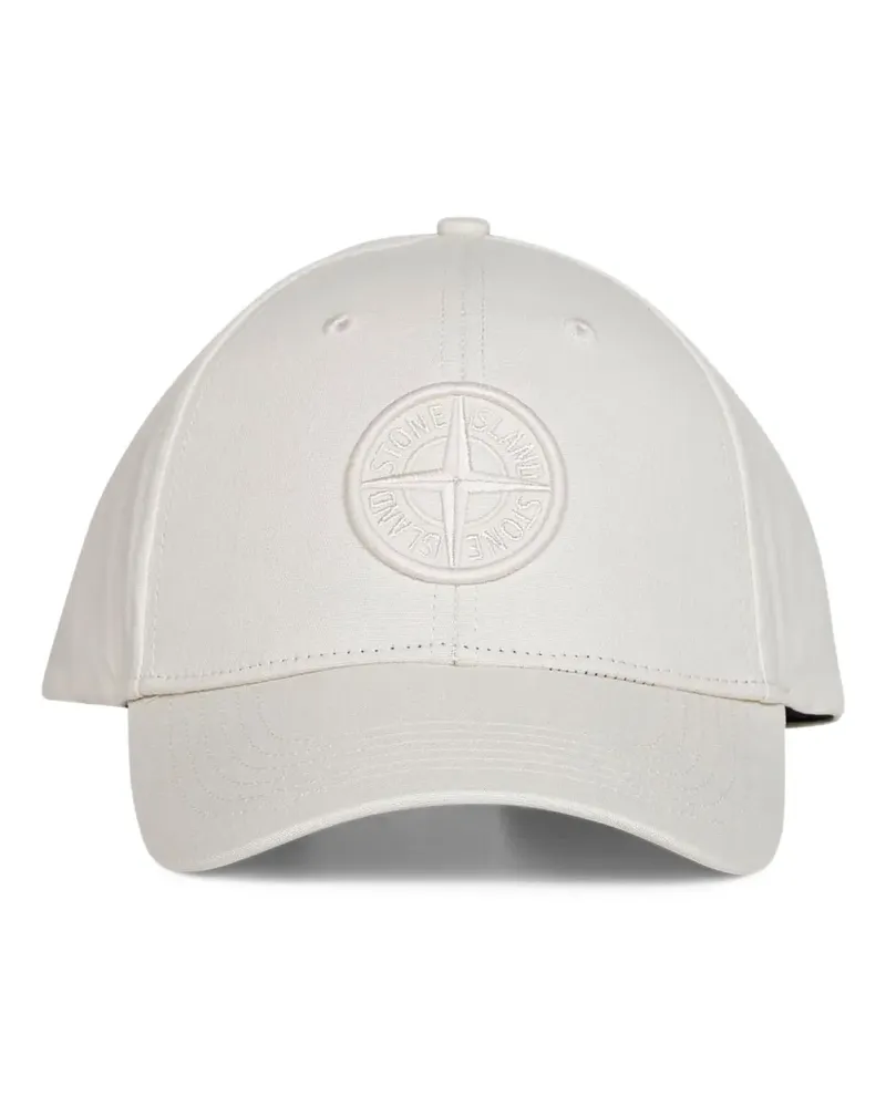 Stone Island embossed-logo baseball cap - Weiß Weiß