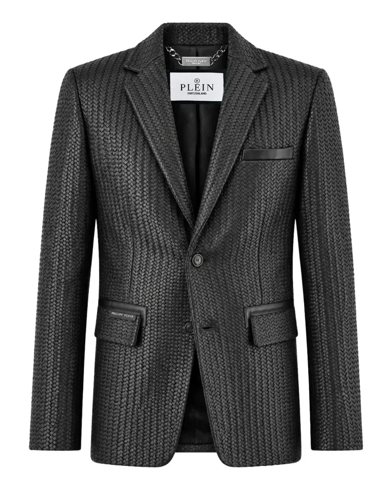 Philipp Plein Gewebter Blazer - Schwarz Schwarz