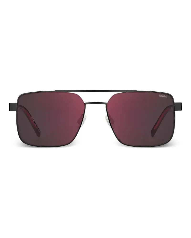 HUGO BOSS Sonnenbrille mit seitlichen Streifen - Schwarz Schwarz