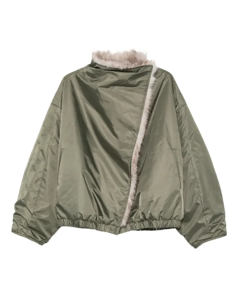 FRANKIE Shop Wendbare Faux-Fur-Jacke - Nude Nude