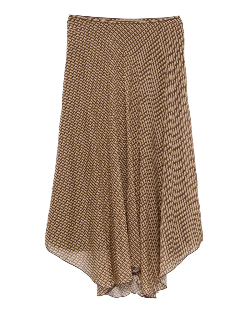 SIR Cooper geometric-pattern maxi skirt - Braun Braun