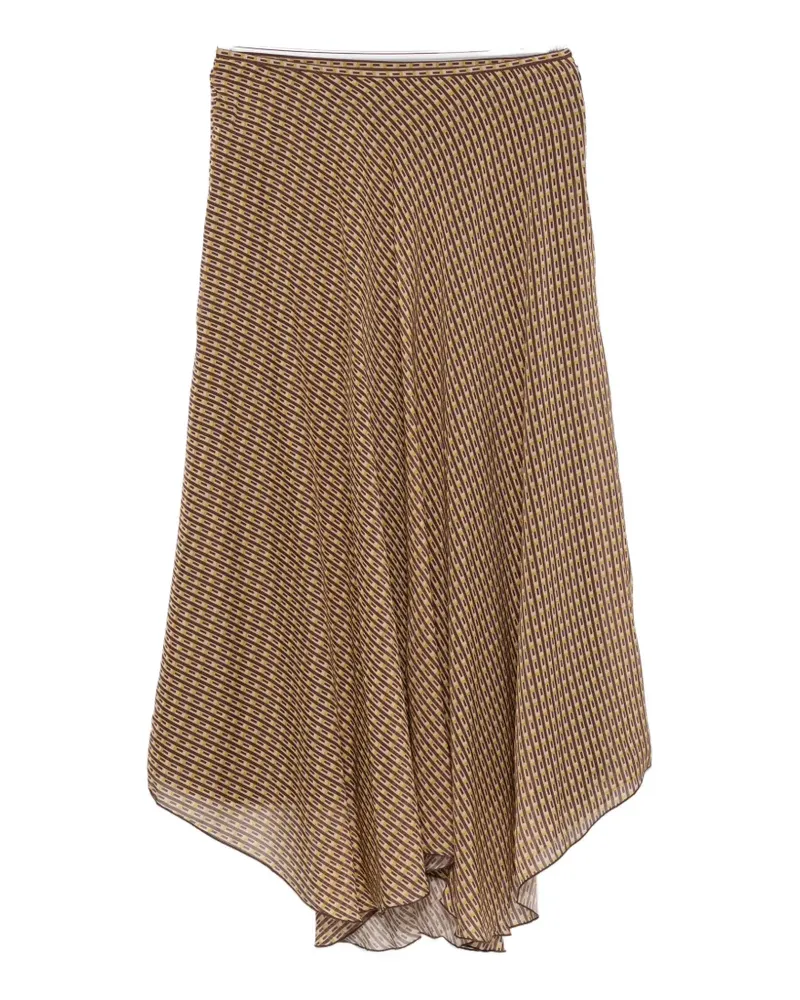 SIR Cooper geometric-pattern maxi skirt - Braun Braun