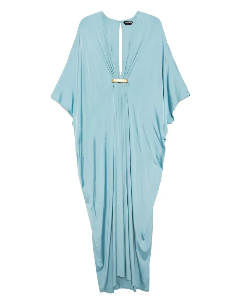Tom Ford Kleid mit V-Ausschnitt - Blau Blau