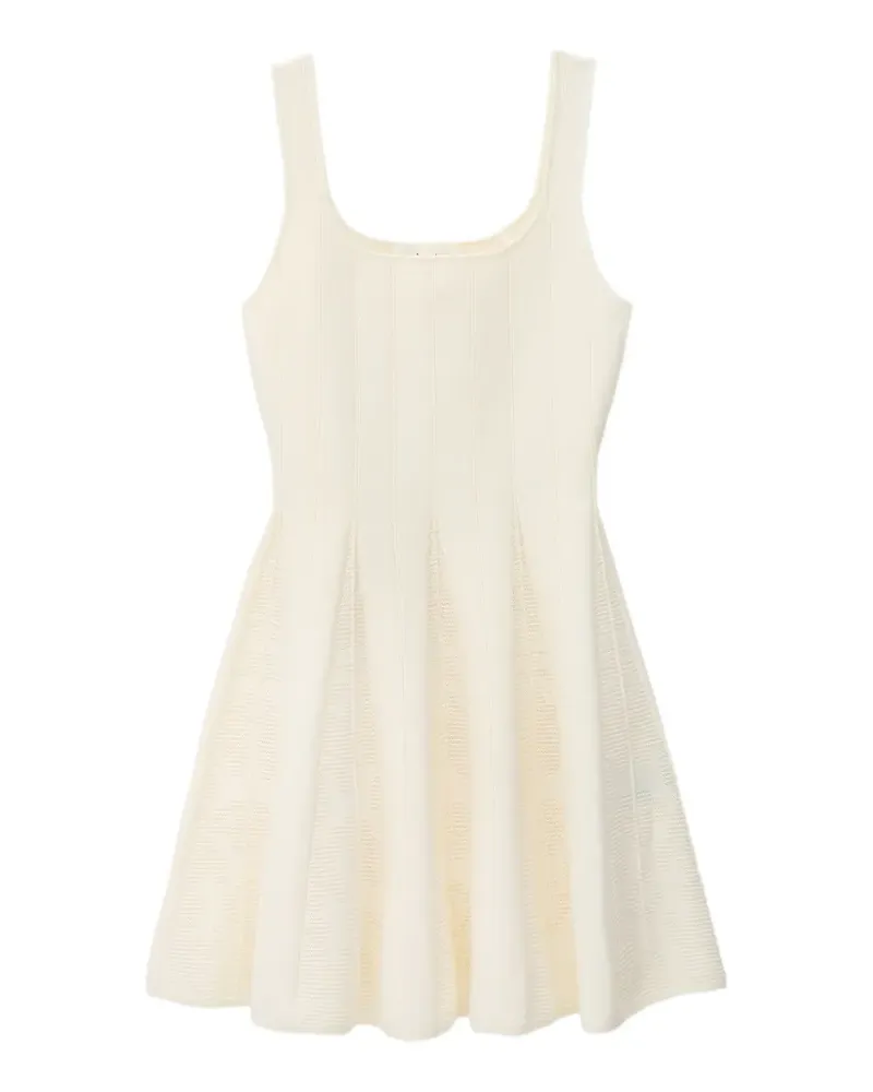 ba&sh Ausgestelltes Cattana Kleid aus geripptem Strick - Nude Nude