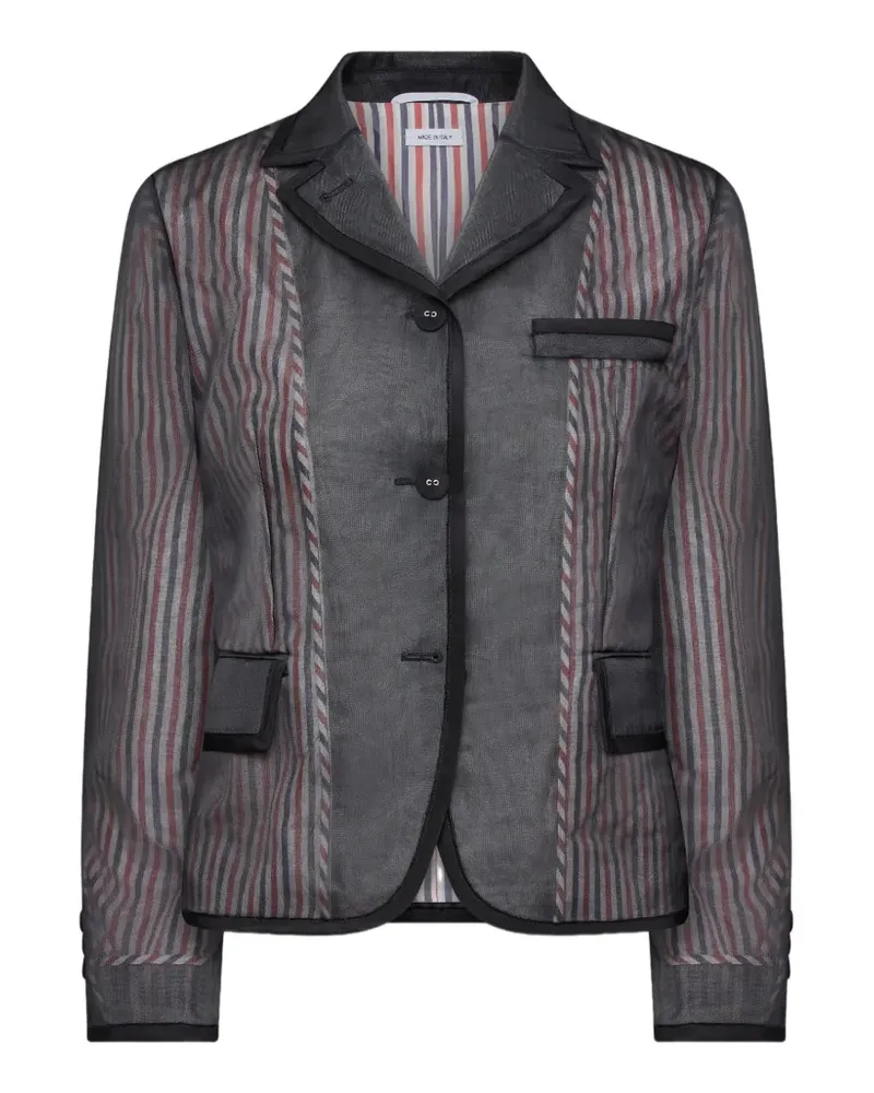 Thom Browne Sportmantel aus Seidenorganza - Schwarz Schwarz