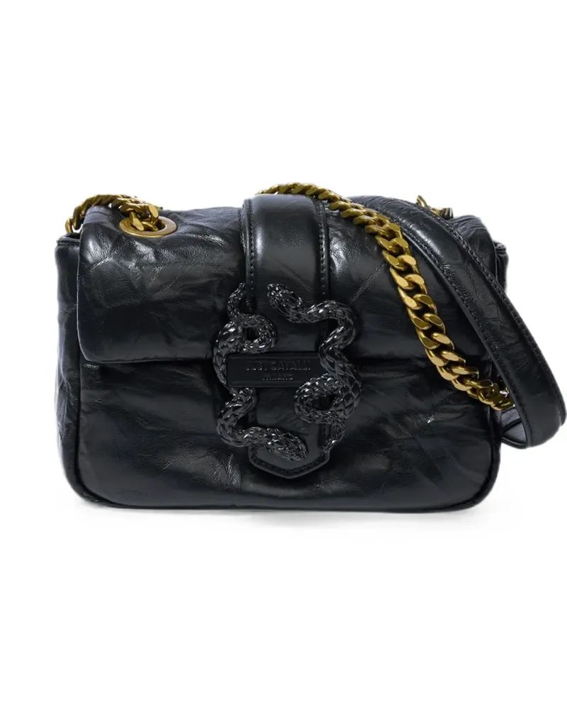 Just Cavalli Schultertasche mit Schlange - Schwarz Schwarz