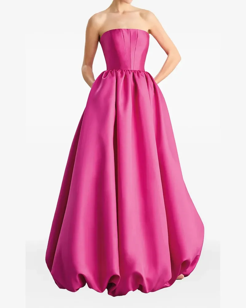 Vera Wang Schulterfreies Ballon-Maxikleid - Rosa Rosa