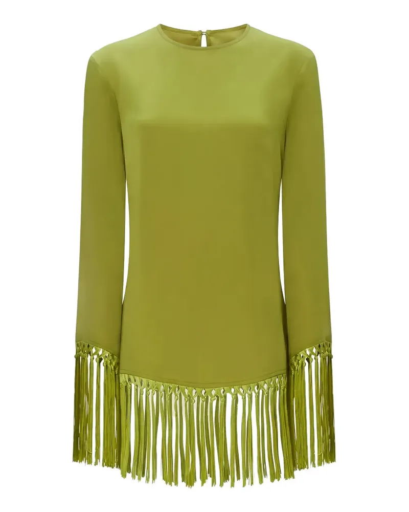 Taller Marmo Claudia fringe-trimmed mini dress - Grün Grün